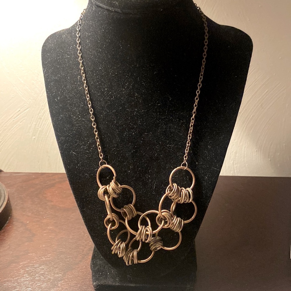 Brass Colored Necklace Adjustable length
